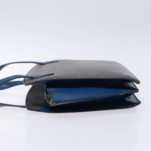 LOUIS VUITTON Epi Bicolor Varenne Hand Bag Black Blue LV Auth - Picture 4 of 16
